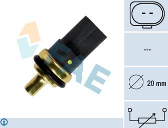 FAE 33784 - Датчик, температура охлаждающей жидкости www.autospares.lv