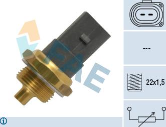 FAE 33786 - Датчик, температура охлаждающей жидкости www.autospares.lv