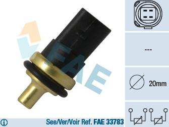 FAE 33781 - Датчик, температура охлаждающей жидкости www.autospares.lv