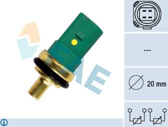 FAE 33783 - Датчик, температура охлаждающей жидкости www.autospares.lv