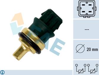 FAE 33782 - Датчик, температура охлаждающей жидкости www.autospares.lv