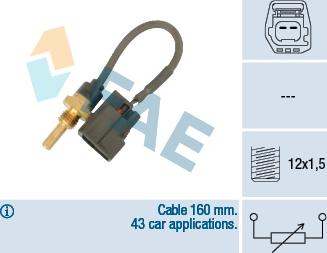 FAE 32425 - Devējs, Dzesēšanas šķidruma temperatūra www.autospares.lv