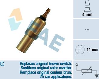 FAE 32150 - Devējs, Dzesēšanas šķidruma temperatūra www.autospares.lv