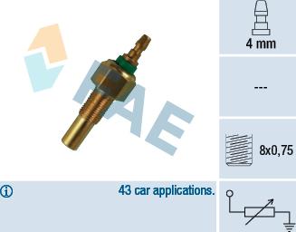 FAE 32170 - Devējs, Dzesēšanas šķidruma temperatūra www.autospares.lv