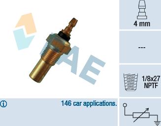 FAE 32350 - Датчик, температура охлаждающей жидкости www.autospares.lv