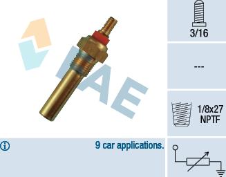 FAE 32300 - Sensor, coolant temperature www.autospares.lv