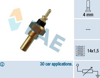 FAE 32330 - Датчик, температура охлаждающей жидкости www.autospares.lv