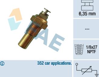 FAE 32230 - Sensor, coolant temperature www.autospares.lv