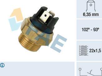 FAE 37410 - Temperature Switch, radiator / air conditioner fan www.autospares.lv