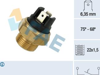 FAE 37480 - Termoslēdzis, Radiatora ventilators www.autospares.lv