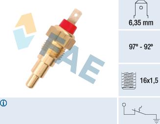 FAE 37610 - Termoslēdzis, Radiatora ventilators www.autospares.lv