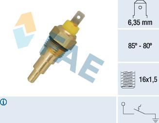 FAE 37630 - Termoslēdzis, Radiatora ventilators www.autospares.lv