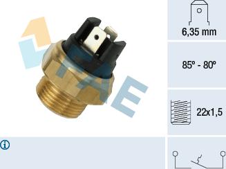 FAE 37390 - Termoslēdzis, Radiatora ventilators www.autospares.lv