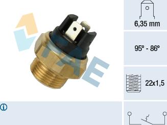 FAE 37330 - Temperature Switch, radiator / air conditioner fan www.autospares.lv