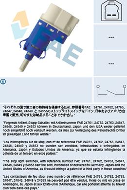 FAE 24848 - Bremžu signāla slēdzis autospares.lv