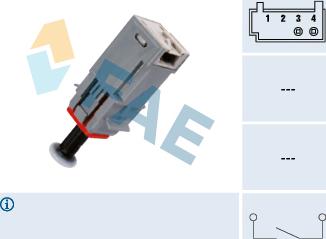 FAE 24790 - Switch, clutch control (cruise control) www.autospares.lv