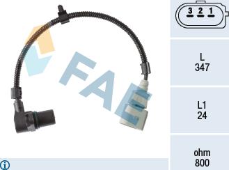 FAE 79463 - Impulsu devējs, Kloķvārpsta www.autospares.lv