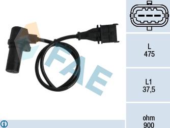 FAE 79060 - Sensor, crankshaft pulse www.autospares.lv