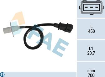 FAE 79003 - Sensor, crankshaft pulse www.autospares.lv