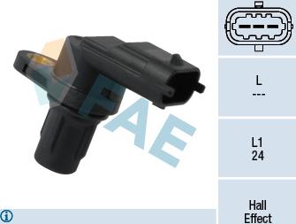 FAE 79350 - Датчик, положение распределительного вала www.autospares.lv