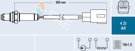 FAE 75659 - Лямбда-зонд, датчик кислорода www.autospares.lv