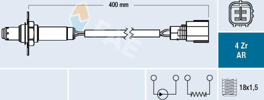 FAE 75662 - Лямбда-зонд, датчик кислорода www.autospares.lv