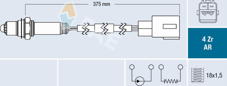 FAE 75685 - Лямбда-зонд, датчик кислорода www.autospares.lv