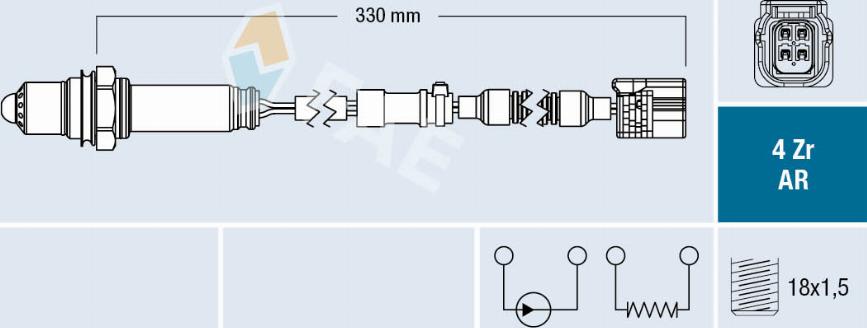 FAE 75682 - Lambda zonde autospares.lv