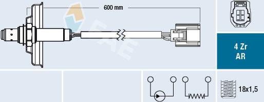 FAE 75636 - Лямбда-зонд, датчик кислорода www.autospares.lv