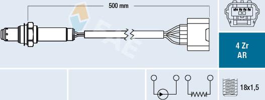 FAE 75633 - Лямбда-зонд, датчик кислорода www.autospares.lv