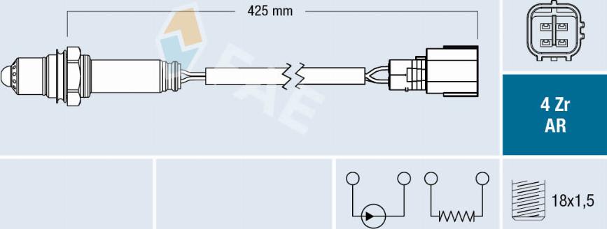 FAE 75670 - Лямбда-зонд, датчик кислорода www.autospares.lv