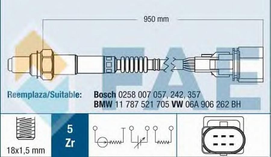 FAE 75002 - Lambda zonde www.autospares.lv