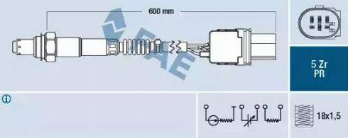 FAE 75076 - Лямбда-зонд, датчик кислорода www.autospares.lv