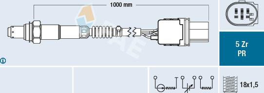 FAE 75070 - Лямбда-зонд, датчик кислорода www.autospares.lv