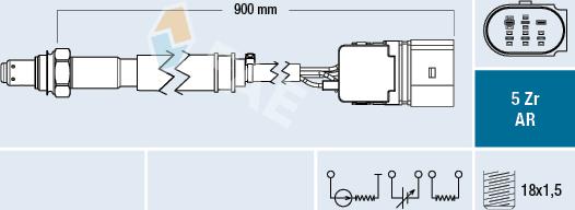 FAE 75155 - Лямбда-зонд, датчик кислорода www.autospares.lv