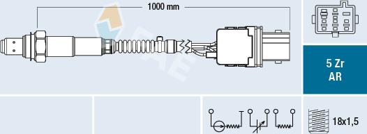 FAE 75152 - Лямбда-зонд, датчик кислорода www.autospares.lv