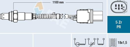 FAE 75161 - Лямбда-зонд, датчик кислорода www.autospares.lv