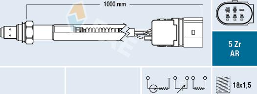 FAE 75162 - Лямбда-зонд, датчик кислорода www.autospares.lv