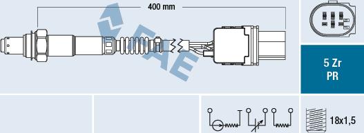 FAE 75123 - Лямбда-зонд, датчик кислорода www.autospares.lv