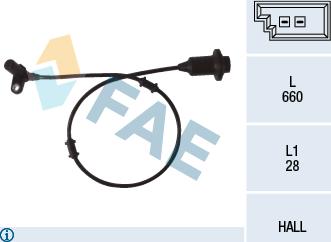 FAE 78072 - Devējs, Riteņu griešanās ātrums www.autospares.lv