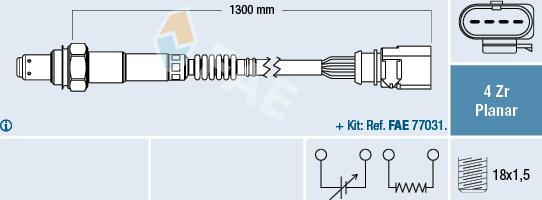 FAE 77900 - Lambda Sensor www.autospares.lv