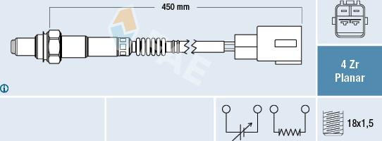 FAE 77457 - Lambda Sensor www.autospares.lv