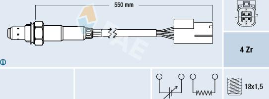 FAE 77468 - Lambda Sensor www.autospares.lv