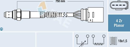 FAE 77405 - Lambda Sensor www.autospares.lv