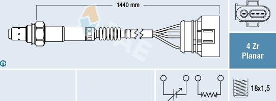 FAE 77401 - Lambda Sensor www.autospares.lv