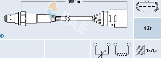 FAE 77435 - Lambda zonde autospares.lv