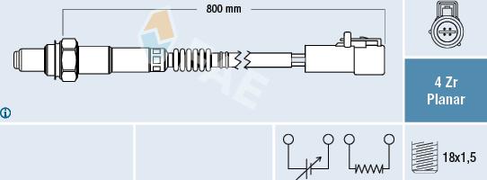 FAE 77431 - Lambda Sensor www.autospares.lv