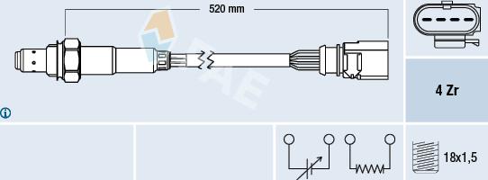 FAE 77438 - Lambda Sensor www.autospares.lv