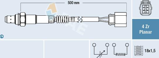 FAE 77474 - Lambda Sensor www.autospares.lv