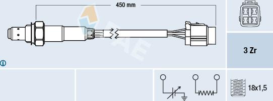 FAE 77478 - Lambda zonde autospares.lv